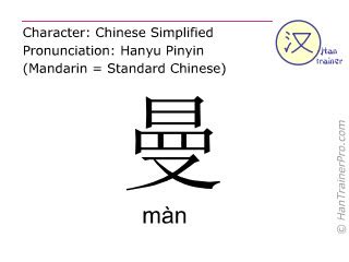 曼 meaning|English translation of 曼 ( man / màn )